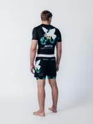 MANTO hybrid fightshorts dove - black